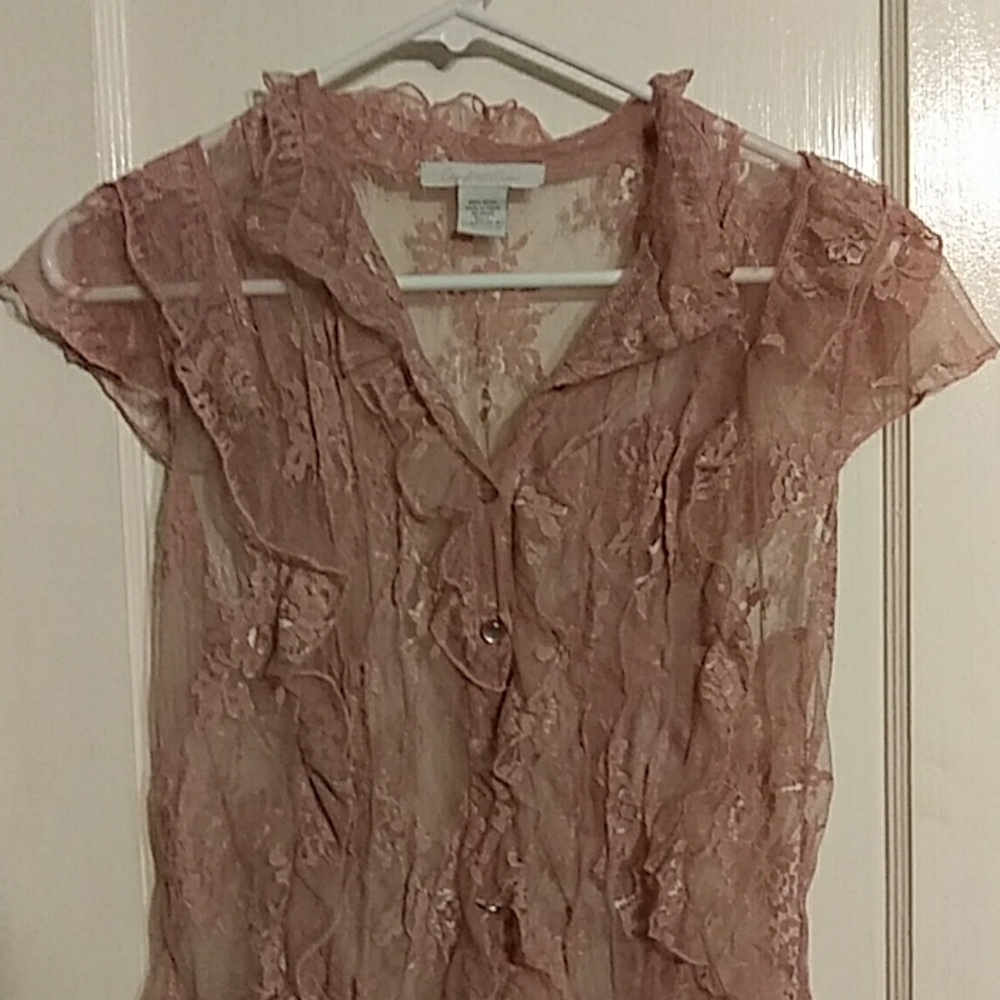 Charlotte Russe rose blush womans size large shirt